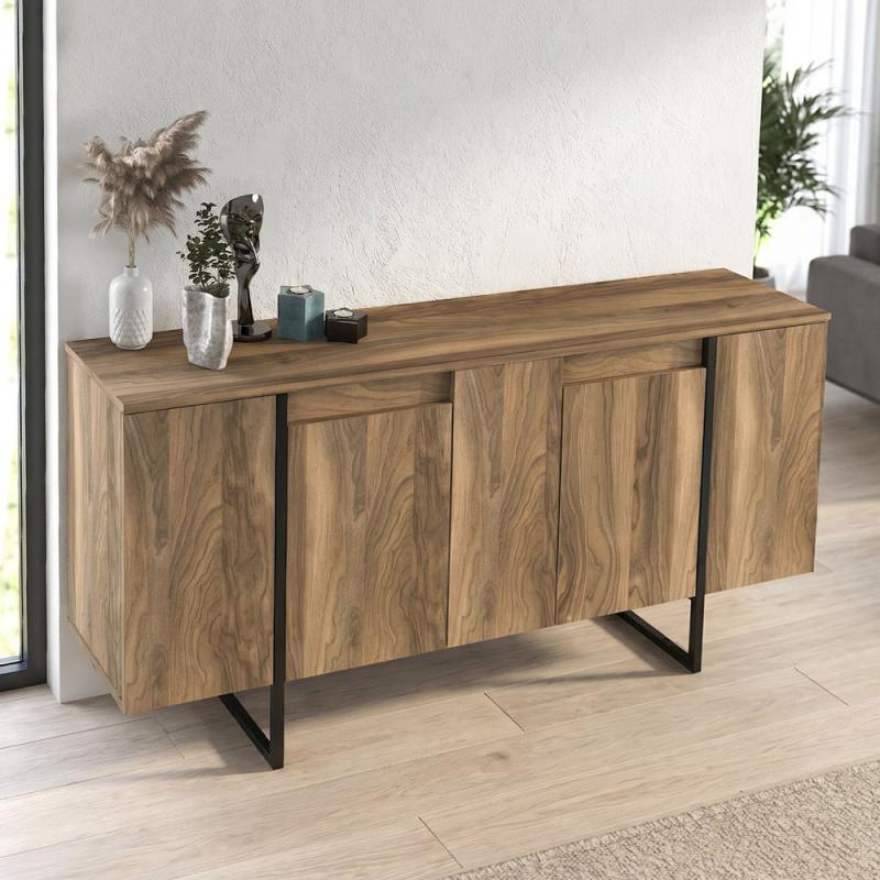 Μπουφές Orontes Megapap χρώμα καρυδί 160x35,2x80εκ. Μπουφές Orontes Megapap χρώμα καρυδί 160x35,2x80εκ.