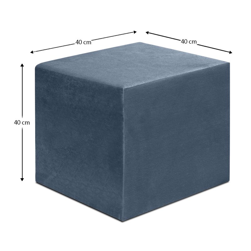 Σκαμπώ April Megapap βελούδινο χρώμα ανθρακί 40x40x40εκ. Σκαμπώ April Megapap βελούδινο χρώμα ανθρακί 40x40x40εκ.