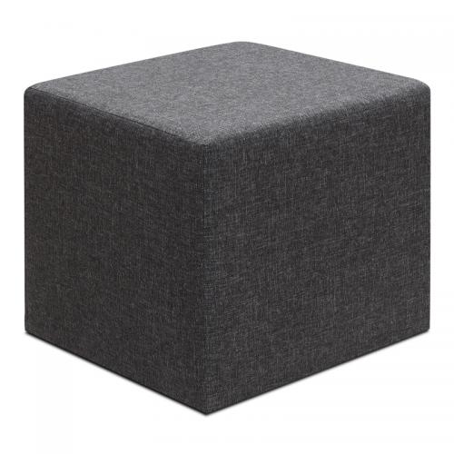 Σκαμπώ Linda Megapap υφασμάτινο χρώμα ανθρακί 40x40x40εκ.