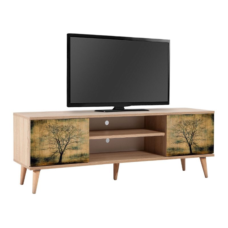 Έπιπλο τηλεόρασης Soho Megapap από μελαμίνη χρώμα sonoma 140x40x50 εκ. Έπιπλο τηλεόρασης Soho Megapap από μελαμίνη χρώμα sonoma 140x40x50 εκ.