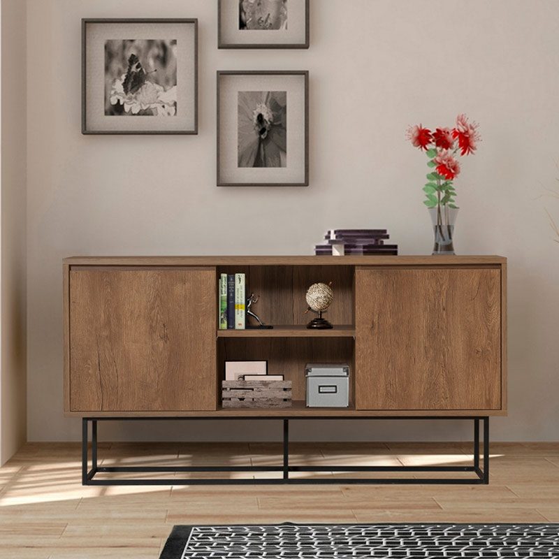 Μπουφές Amedeo Megapap χρώμα καρυδί 140x36x72εκ. Μπουφές Amedeo Megapap χρώμα καρυδί 140x36x72εκ.