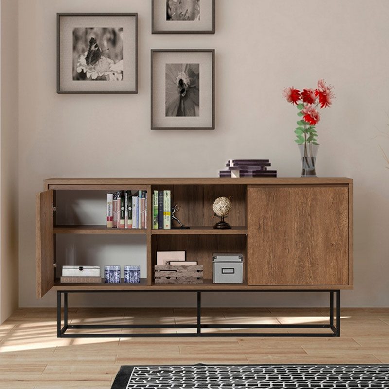 Μπουφές Amedeo Megapap χρώμα καρυδί 140x36x72εκ. Μπουφές Amedeo Megapap χρώμα καρυδί 140x36x72εκ.