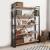 Βιβλιοθήκη Atlas Megapap χρώμα antlantic pine - μαύρο 130x35x180εκ.