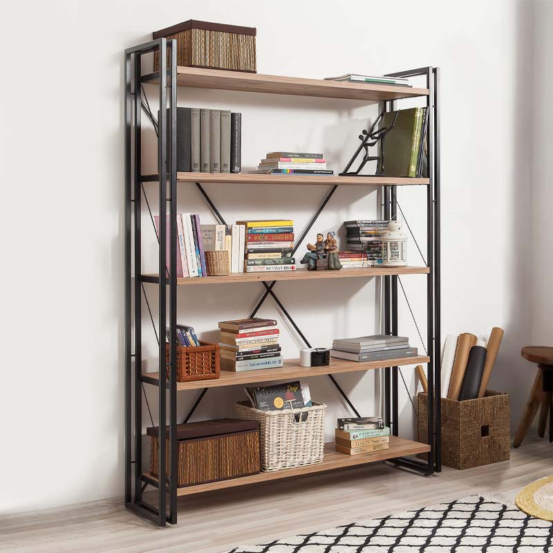 Βιβλιοθήκη Atlas Megapap χρώμα antlantic pine - μαύρο 130x35x180εκ. Βιβλιοθήκη Atlas Megapap χρώμα antlantic pine - μαύρο 130x35x180εκ.