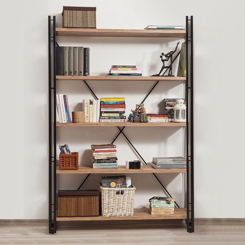 Βιβλιοθήκη Atlas Megapap χρώμα antlantic pine - μαύρο 130x35x180εκ. Βιβλιοθήκη Atlas Megapap χρώμα antlantic pine - μαύρο 130x35x180εκ.