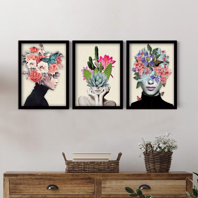 Πίνακας "Flower Girls" Megapap 3 τμχ. σε πλαίσιο 35x45x2εκ. Πίνακας "Flower Girls" Megapap 3 τμχ. σε πλαίσιο 35x45x2εκ.