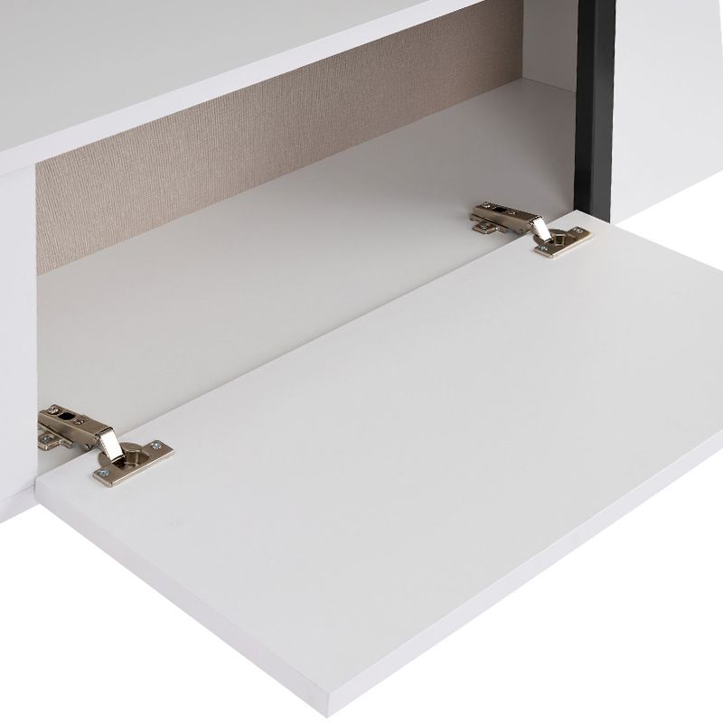 Έπιπλο τηλεόρασης Luxe Megapap χρώμα λευκό - μαύρο 180x30x50εκ.