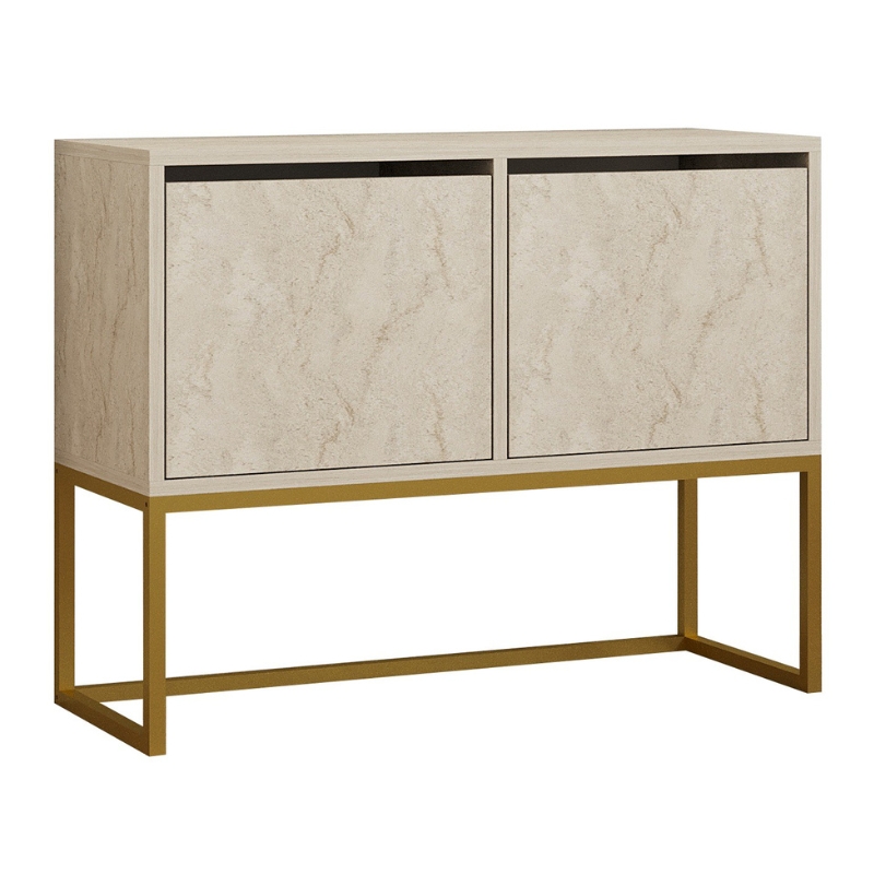 Κονσόλα - Μπουφές Zermat Megapap χρώμα μπεζ travertine - χρυσό 90x34x70εκ. Κονσόλα - Μπουφές Zermat Megapap χρώμα μπεζ travertine - χρυσό 90x34x70εκ.