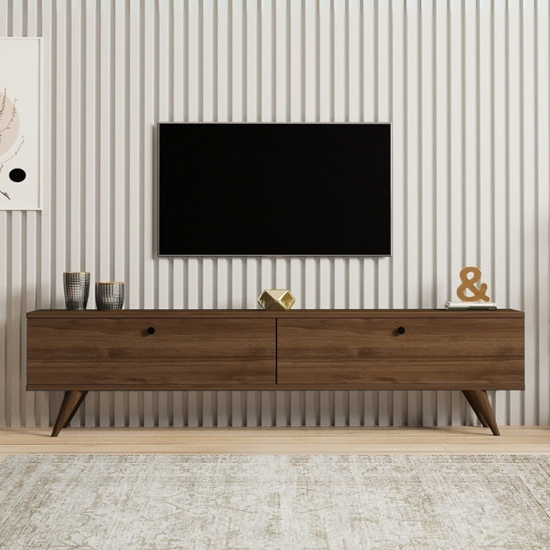 Έπιπλο τηλεόρασης Paris Megapap χρώμα καρυδί 160x25x35εκ. Έπιπλο τηλεόρασης Paris Megapap χρώμα καρυδί 160x25x35εκ.