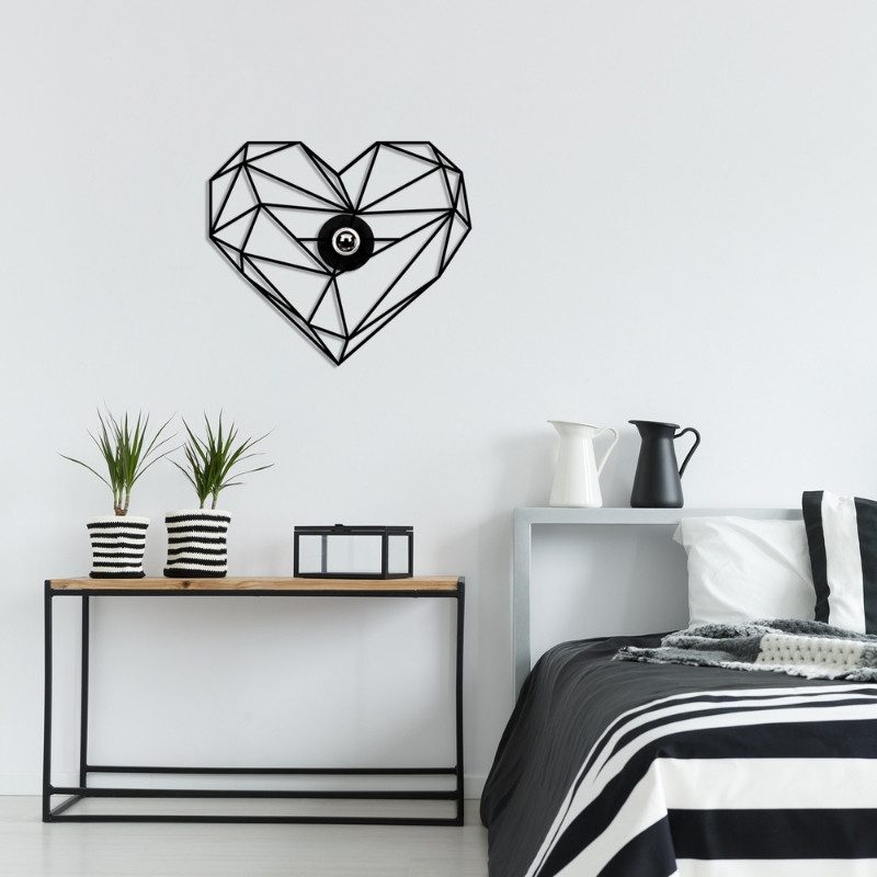 Απλίκα τοίχου Heart Megapap E27 μεταλλική χρώμα μαύρο 47x12x40εκ. Απλίκα τοίχου Heart Megapap E27 μεταλλική χρώμα μαύρο 47x12x40εκ.