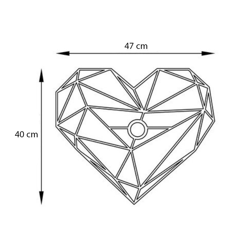 Απλίκα τοίχου Heart Megapap E27 μεταλλική χρώμα μαύρο 47x12x40εκ. Απλίκα τοίχου Heart Megapap E27 μεταλλική χρώμα μαύρο 47x12x40εκ.
