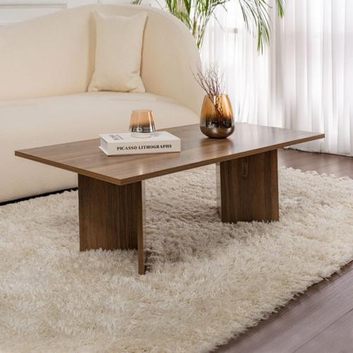 Τραπεζάκι σαλονιού Sabin Megapap χρώμα καρυδί 119x60x40εκ.
