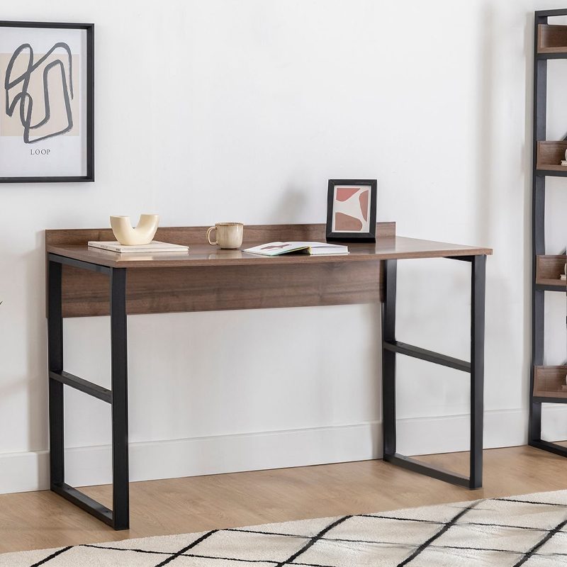 Γραφείο εργασίας Rana Megapap χρώμα καρυδί - μαύρο 120x60x78,8εκ. Γραφείο εργασίας Rana Megapap χρώμα καρυδί - μαύρο 120x60x78,8εκ.