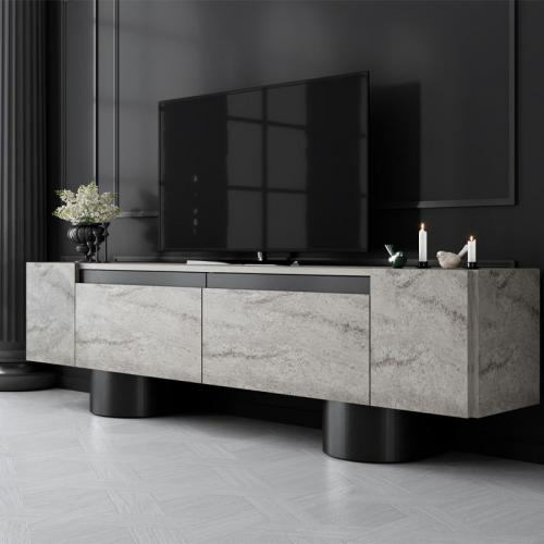 Έπιπλο τηλεόρασης Haven Megapap χρώμα travertine 180x30x50εκ.