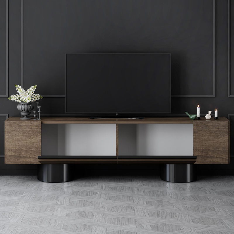 Έπιπλο τηλεόρασης Haven Megapap χρώμα καρυδί 180x30x50εκ. Έπιπλο τηλεόρασης Haven Megapap χρώμα καρυδί 180x30x50εκ.
