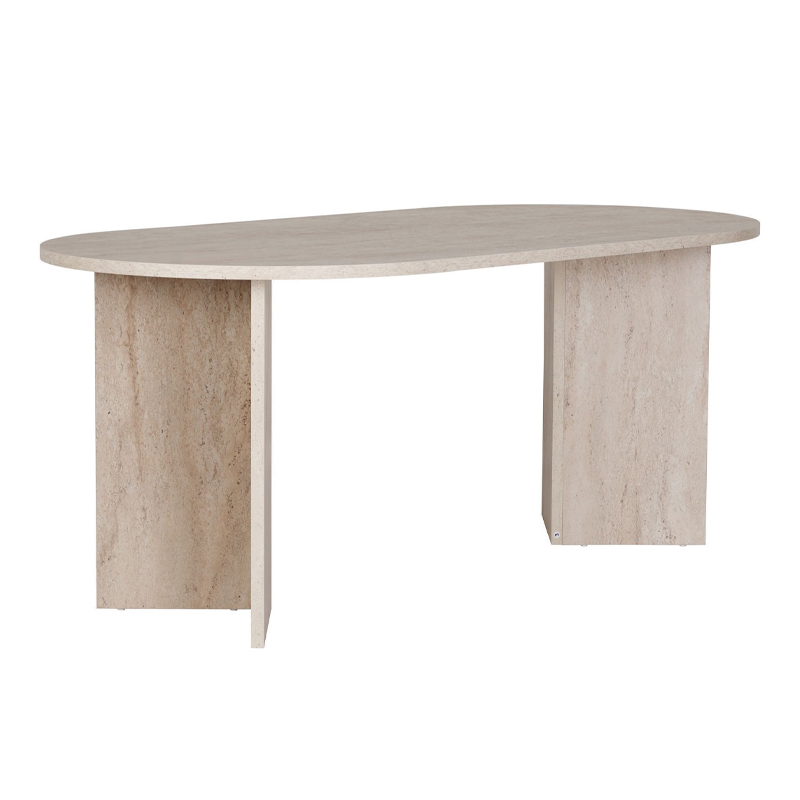 Τραπέζι Sablin Megapap χρώμα travertine 180x89,5x75εκ. Τραπέζι Sablin Megapap χρώμα travertine 180x89,5x75εκ.