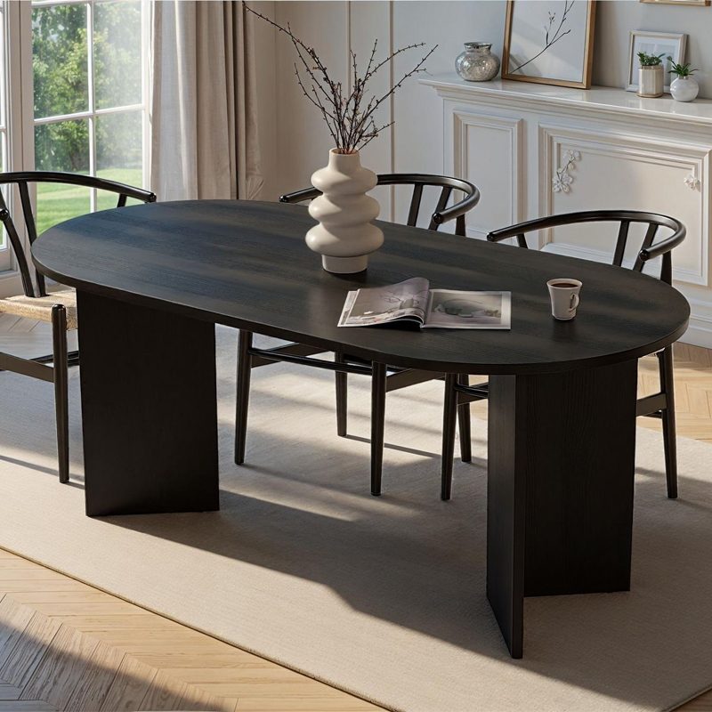 Τραπέζι Sablin Megapap χρώμα black wood 180x89,5x75εκ. Τραπέζι Sablin Megapap χρώμα black wood 180x89,5x75εκ.