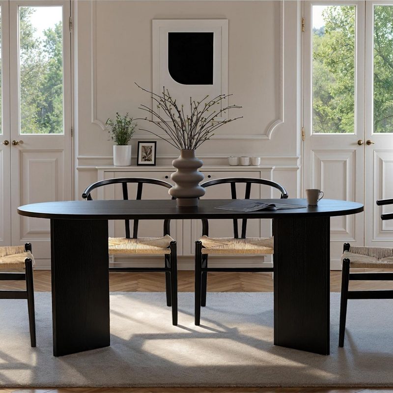 Τραπέζι Sablin Megapap χρώμα black wood 180x89,5x75εκ. Τραπέζι Sablin Megapap χρώμα black wood 180x89,5x75εκ.