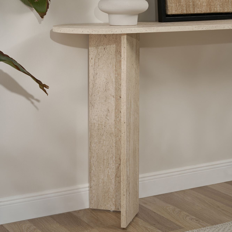 Κονσόλα Sira Megapap χρώμα travertine 150x35x75εκ.