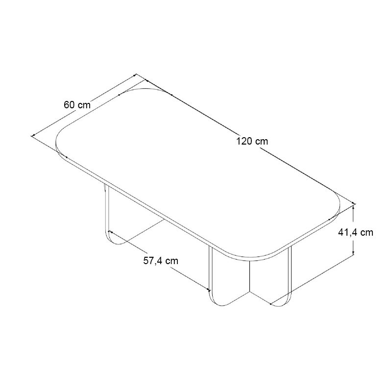 Τραπεζάκι σαλονιού Becaj Megapap χρώμα καρυδί 120x60x41,4εκ. Τραπεζάκι σαλονιού Becaj Megapap χρώμα καρυδί 120x60x41,4εκ.
