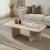 Τραπεζάκι σαλονιού Becaj Megapap χρώμα travertine 120x60x41,4εκ.