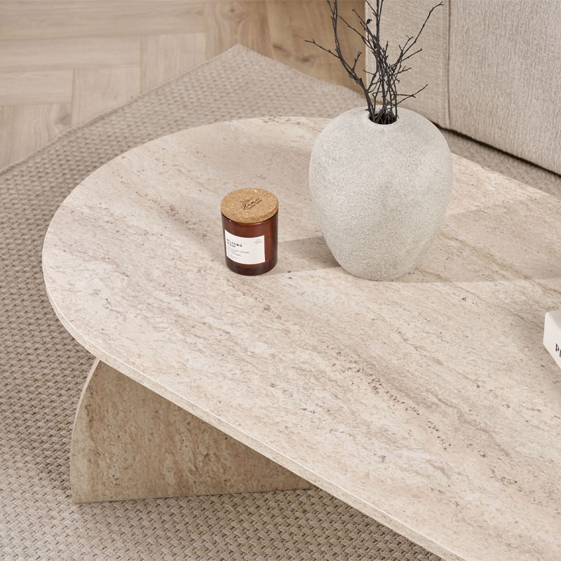 Τραπεζάκι σαλονιού Melina Megapap χρώμα travertine 120x60x40εκ. Τραπεζάκι σαλονιού Melina Megapap χρώμα travertine 120x60x40εκ.