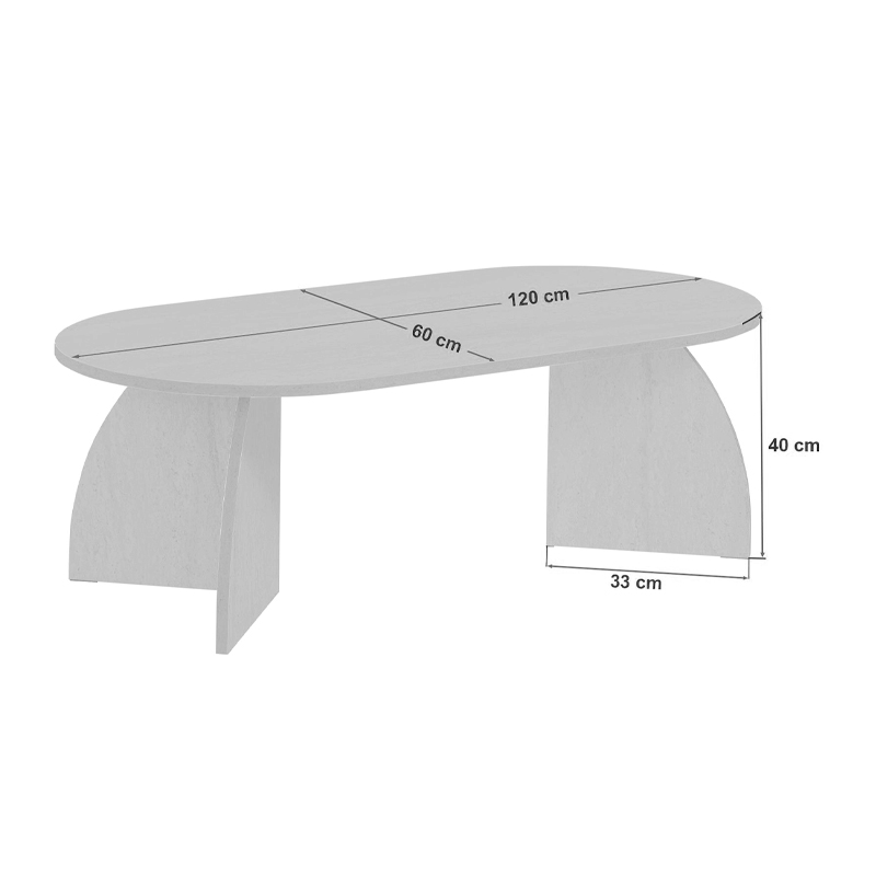 Τραπεζάκι σαλονιού Melina Megapap χρώμα travertine 120x60x40εκ. Τραπεζάκι σαλονιού Melina Megapap χρώμα travertine 120x60x40εκ.