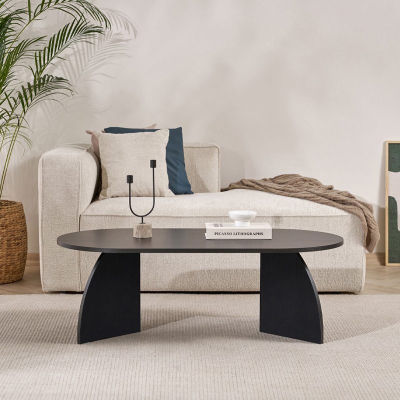Τραπεζάκι σαλονιού Melina Megapap χρώμα black wood 120x60x40εκ. Τραπεζάκι σαλονιού Melina Megapap χρώμα black wood 120x60x40εκ.