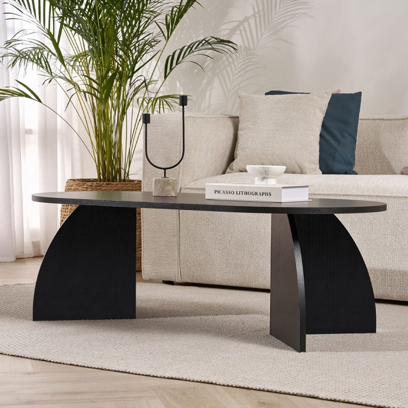 Τραπεζάκι σαλονιού Melina Megapap χρώμα black wood 120x60x40εκ. Τραπεζάκι σαλονιού Melina Megapap χρώμα black wood 120x60x40εκ.