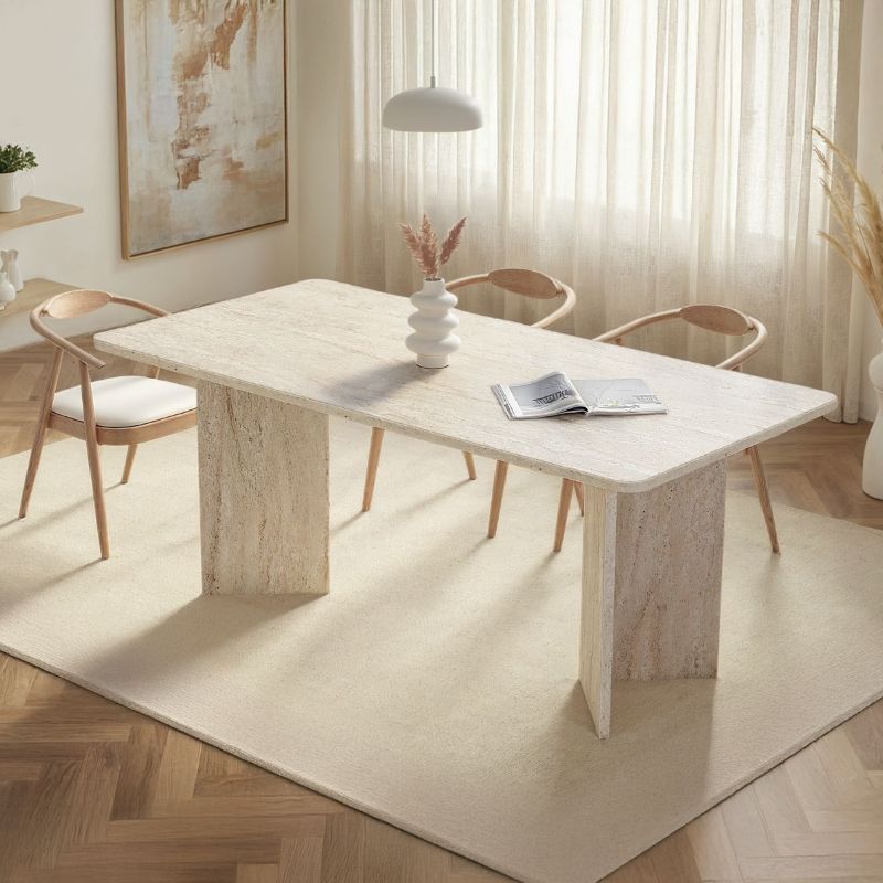 Τραπέζι Linza Megapap χρώμα travertine 180x90x75εκ. Τραπέζι Linza Megapap χρώμα travertine 180x90x75εκ.