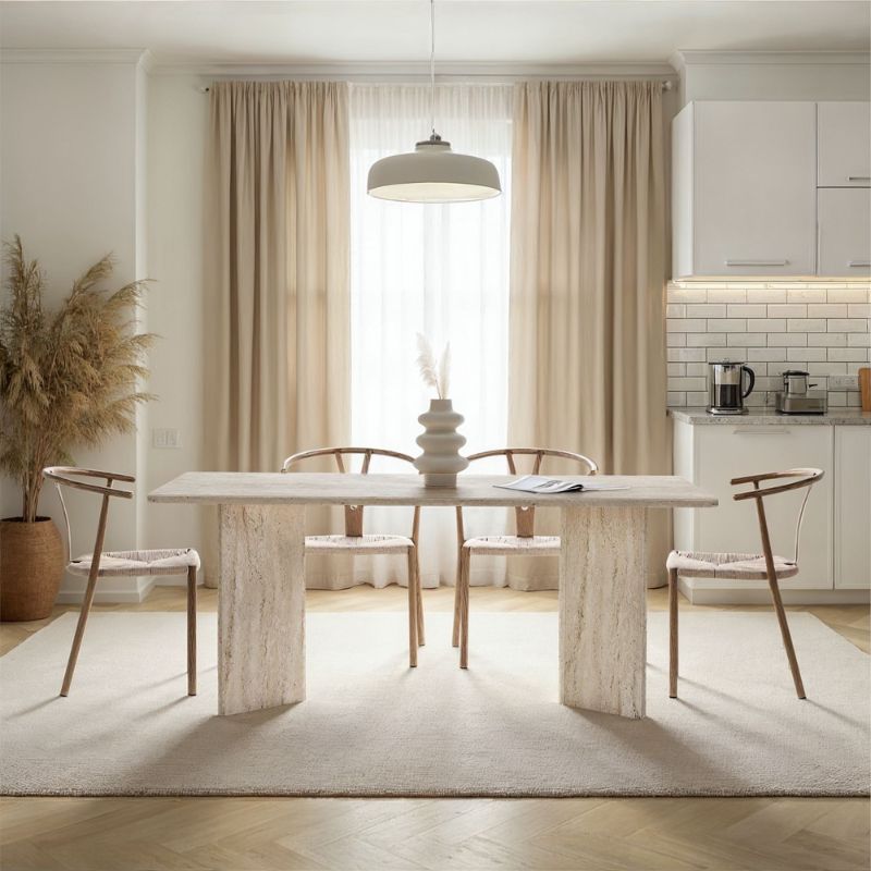 Τραπέζι Linza Megapap χρώμα travertine 180x90x75εκ. Τραπέζι Linza Megapap χρώμα travertine 180x90x75εκ.