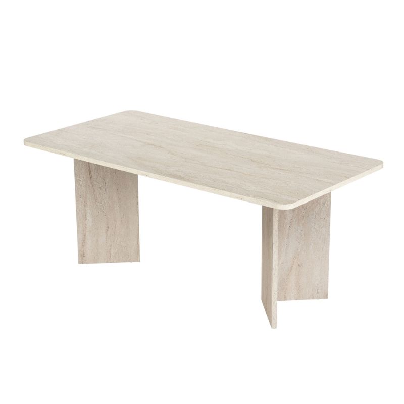 Τραπέζι Linza Megapap χρώμα travertine 180x90x75εκ. Τραπέζι Linza Megapap χρώμα travertine 180x90x75εκ.