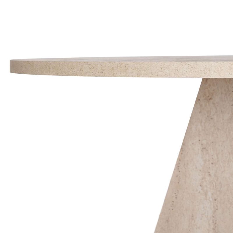Τραπέζι Virela Megapap χρώμα travertine Ø120x75εκ. Τραπέζι Virela Megapap χρώμα travertine Ø120x75εκ.