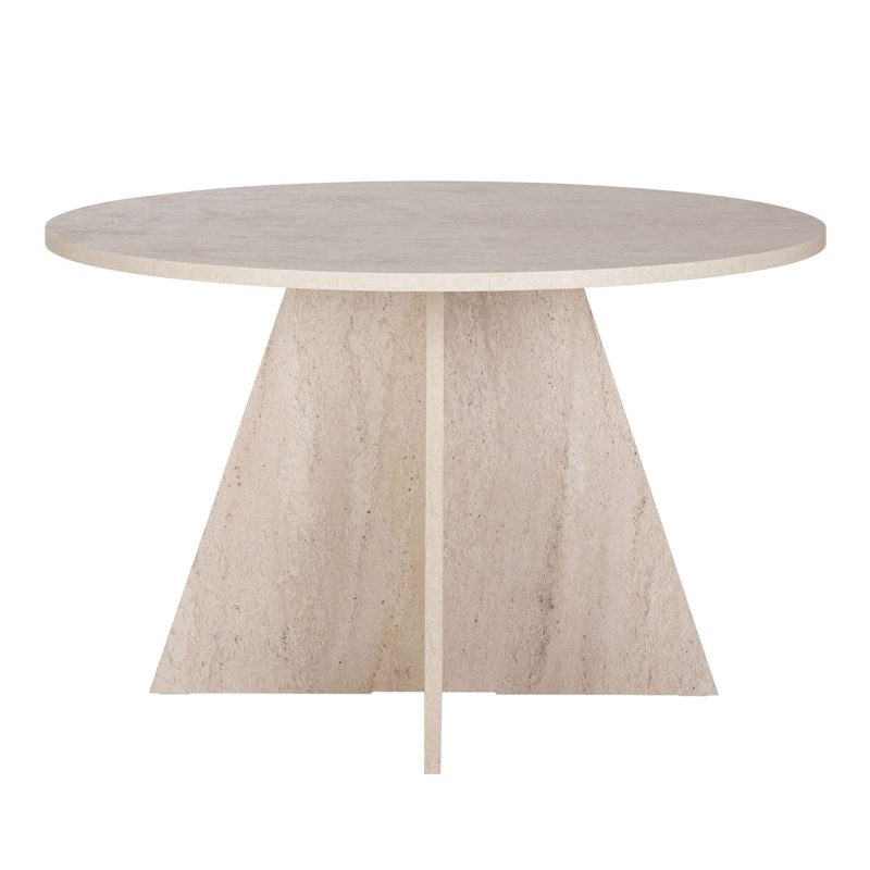 Τραπέζι Virela Megapap χρώμα travertine Ø120x75εκ. Τραπέζι Virela Megapap χρώμα travertine Ø120x75εκ.