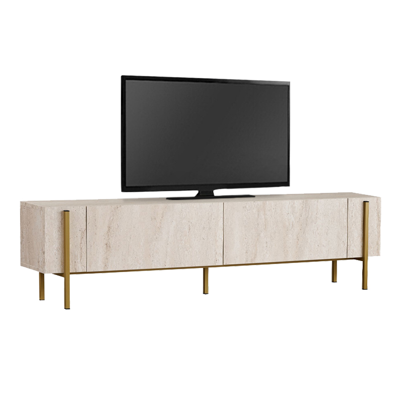 Έπιπλο τηλεόρασης Nexus Megapap χρώμα travertine - χρυσό 180x30x45,5εκ. Έπιπλο τηλεόρασης Nexus Megapap χρώμα travertine - χρυσό 180x30x45,5εκ.