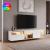 Έπιπλο τηλεόρασης Norm Megapap με Led Rgb χρώμα λευκό - χρυσό 180x32x55εκ.