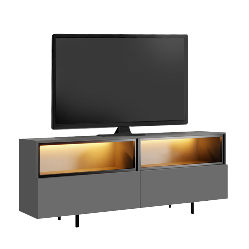 Έπιπλο τηλεόρασης Eco Megapap με Led Rgb χρώμα ανθρακί 180x32x67εκ. Έπιπλο τηλεόρασης Eco Megapap με Led Rgb χρώμα ανθρακί 180x32x67εκ.