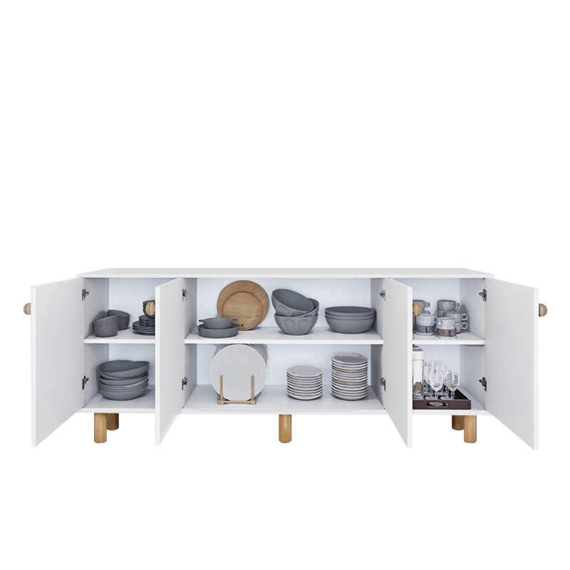 Μπουφές Bohemian Megapap χρώμα λευκό - φυσικό οξιάς 180x40x75εκ. Μπουφές Bohemian Megapap χρώμα λευκό - φυσικό οξιάς 180x40x75εκ.