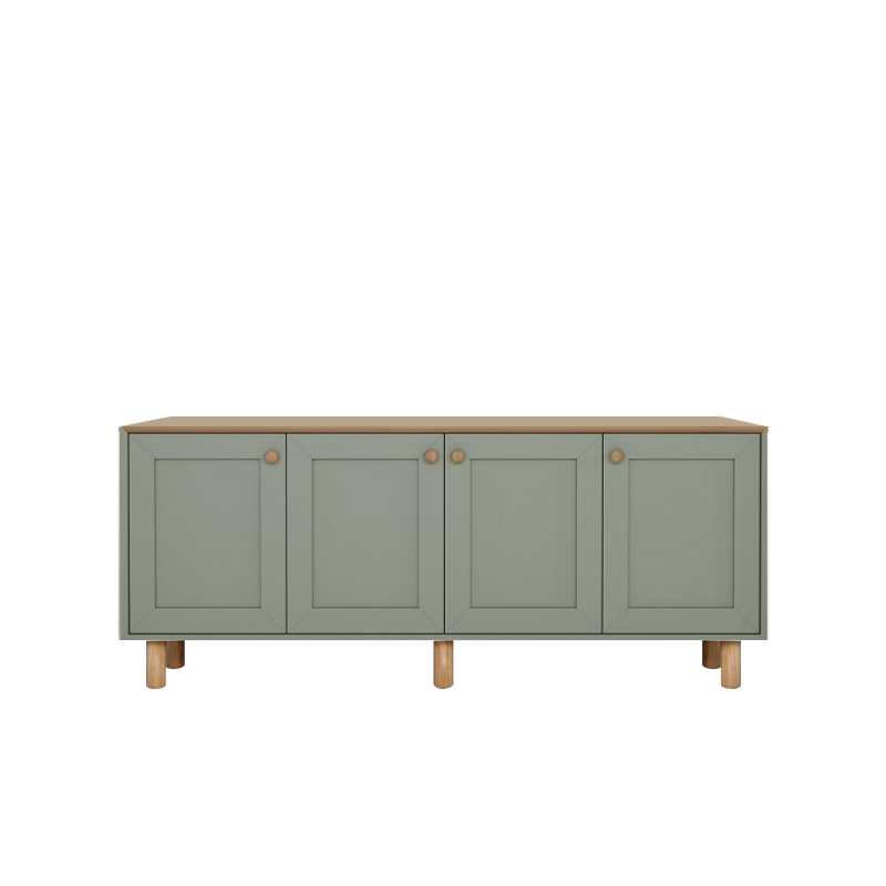 Μπουφές Bohemian Megapap χρώμα πράσινο - φυσικό οξιάς 180x40x75εκ. Μπουφές Bohemian Megapap χρώμα πράσινο - φυσικό οξιάς 180x40x75εκ.