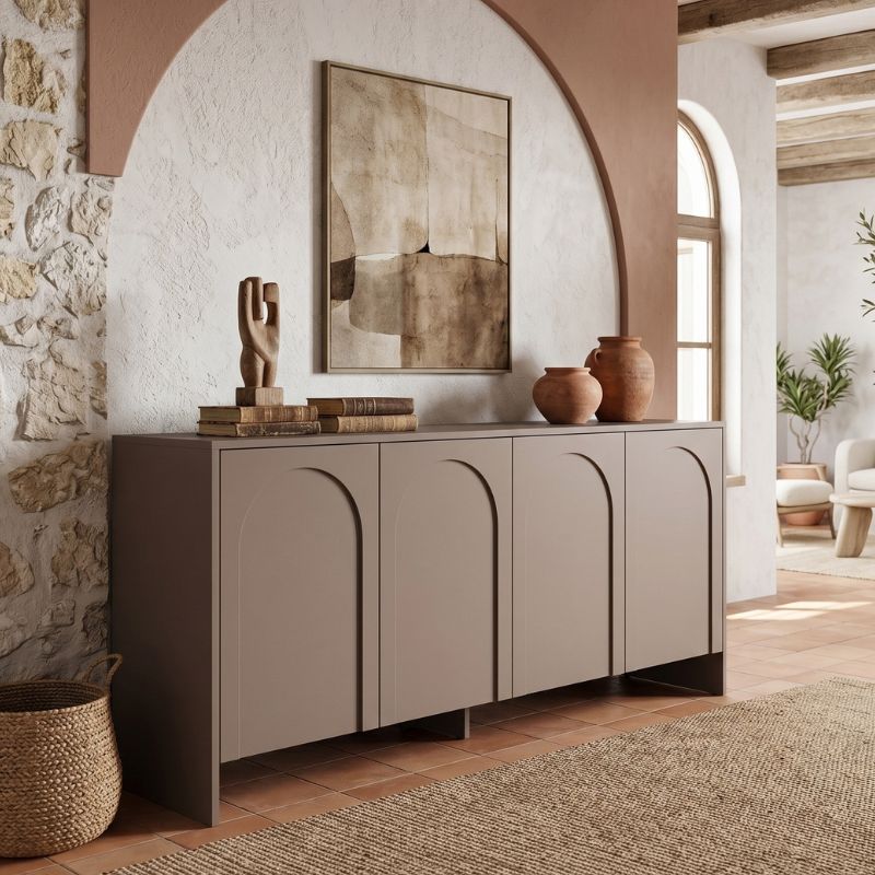 Μπουφές Aurelia Megapap χρώμα μόκα 180x45x80εκ. Μπουφές Aurelia Megapap χρώμα μόκα 180x45x80εκ.