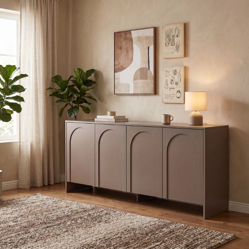 Μπουφές Aurelia Megapap χρώμα μόκα 180x45x80εκ. Μπουφές Aurelia Megapap χρώμα μόκα 180x45x80εκ.