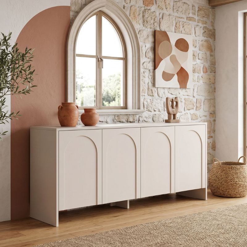 Μπουφές Aurelia Megapap χρώμα κρεμ 180x45x80εκ. Μπουφές Aurelia Megapap χρώμα κρεμ 180x45x80εκ.