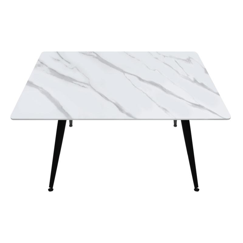 Τραπέζι Enzo Megapap sintered stone - μέταλλο χρώμα λευκό εφέ μαρμάρου - μαύρο 120x70x77εκ. Τραπέζι Enzo Megapap sintered stone - μέταλλο χρώμα λευκό εφέ μαρμάρου - μαύρο 120x70x77εκ.