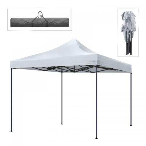Κιόσκι - Gazebo Bari Megapap πτυσσόμενο μεταλλικός σκελετός - αδιάβροχο ύφασμα χρώμα λευκό 3x3x3,10m.
