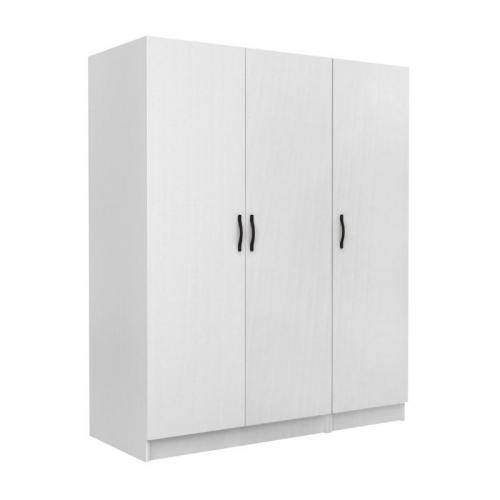 Ντουλάπα ρούχων Victoria Megapap τρίφυλλη χρώμα λευκό 150x60x181εκ.