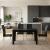 Σετ τραπεζαρία 5τμχ Darlen - Alma Megapap χρώμα sencron black - μαύρο 125x72x74εκ.
