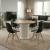 Σετ τραπεζαρία 5τμχ Bohema - Nova Megapap χρώμα ivory/sepet oak - μαύρο Ø90x77,7εκ.