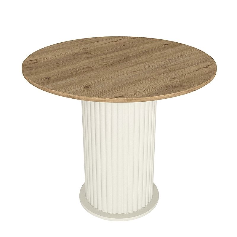 Σετ τραπεζαρία 5τμχ Bohema - Nova Megapap χρώμα ivory/sepet oak - μαύρο Ø90x77,7εκ. Σετ τραπεζαρία 5τμχ Bohema - Nova Megapap χρώμα ivory/sepet oak - μαύρο Ø90x77,7εκ.