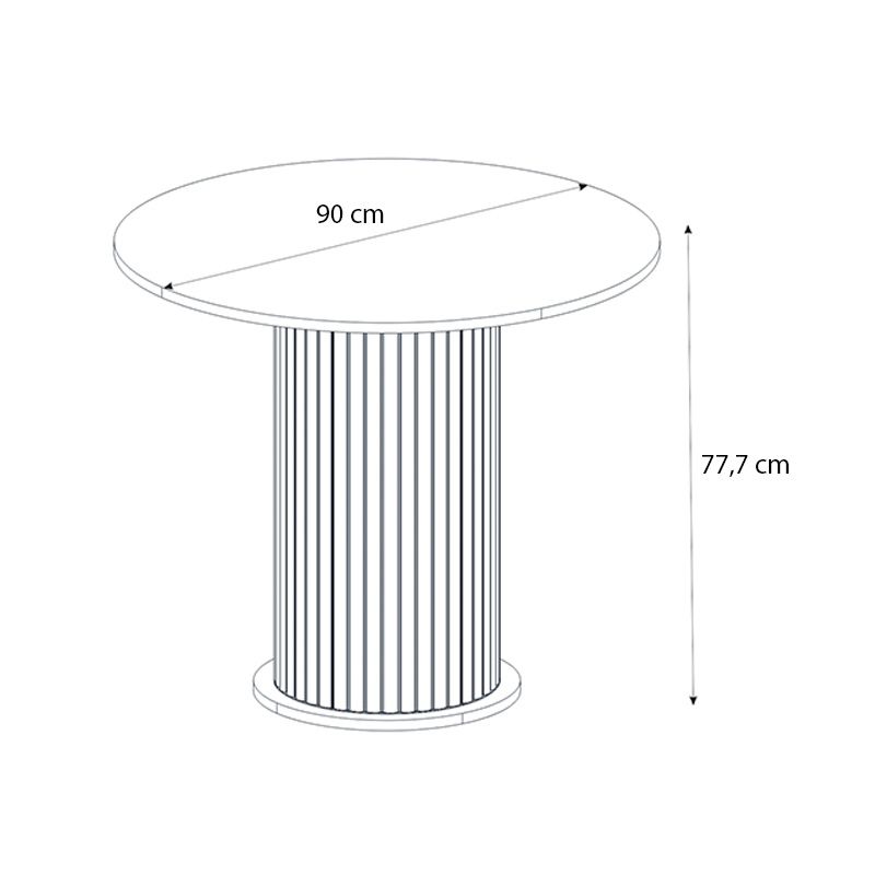 Σετ τραπεζαρία 5τμχ Bohema - Nova Megapap χρώμα ivory/sepet oak - μαύρο Ø90x77,7εκ. Σετ τραπεζαρία 5τμχ Bohema - Nova Megapap χρώμα ivory/sepet oak - μαύρο Ø90x77,7εκ.