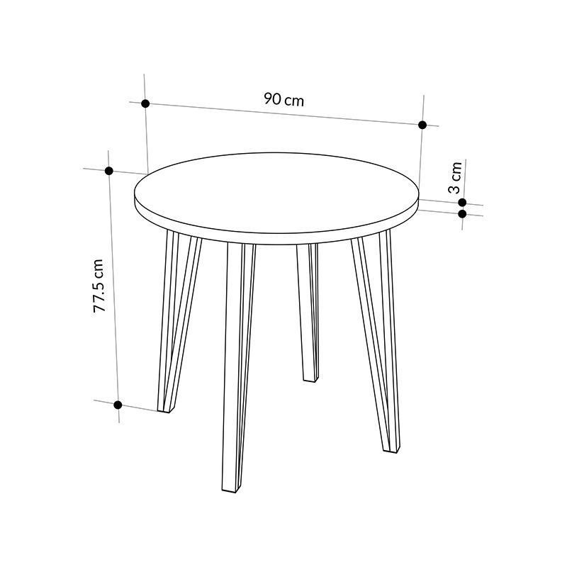Σετ τραπεζαρία 5τμχ Xana - Nova Megapap χρώμα sepet oak - γκρι Ø90x77,5εκ. Σετ τραπεζαρία 5τμχ Xana - Nova Megapap χρώμα sepet oak - γκρι Ø90x77,5εκ.